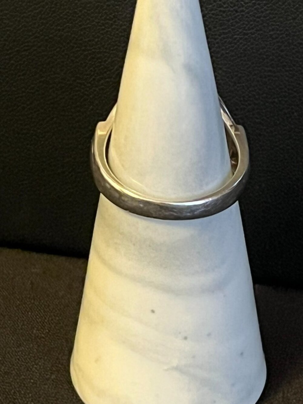 Sterling Silver Green Enamel Inlay Ring - Picture 4 of 9